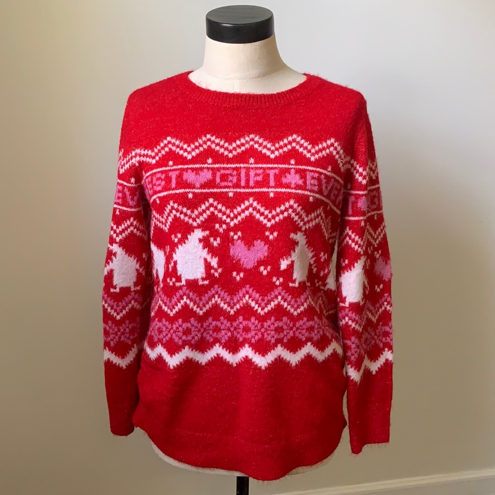 Christmas maternity sweater